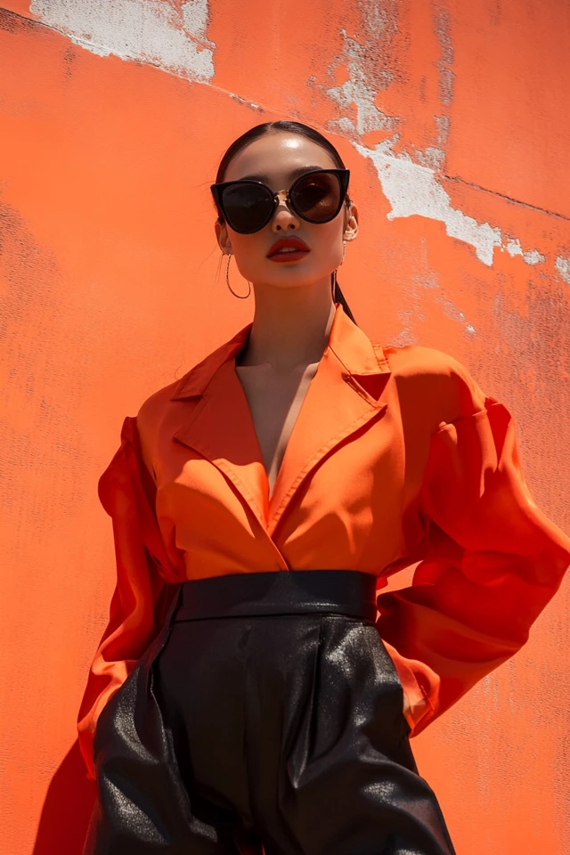 Bright Orange and Deep Charcoal in Eye-Catching Looks - photo 3