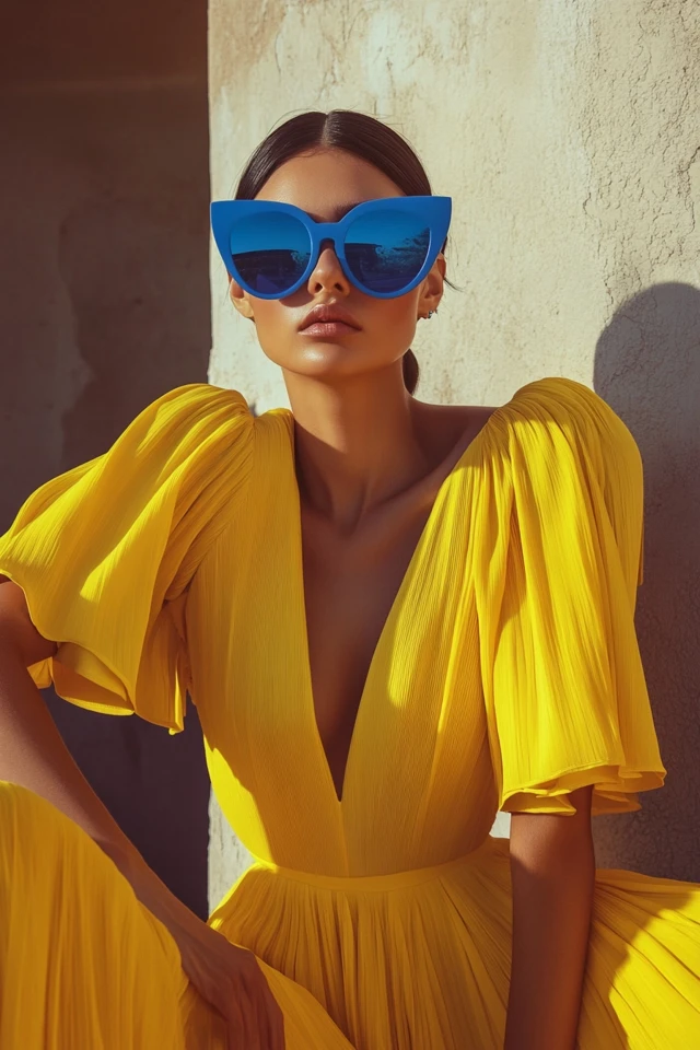 Royal Blue and Soft Yellow Palettes for Elegant Dresses - photo 3