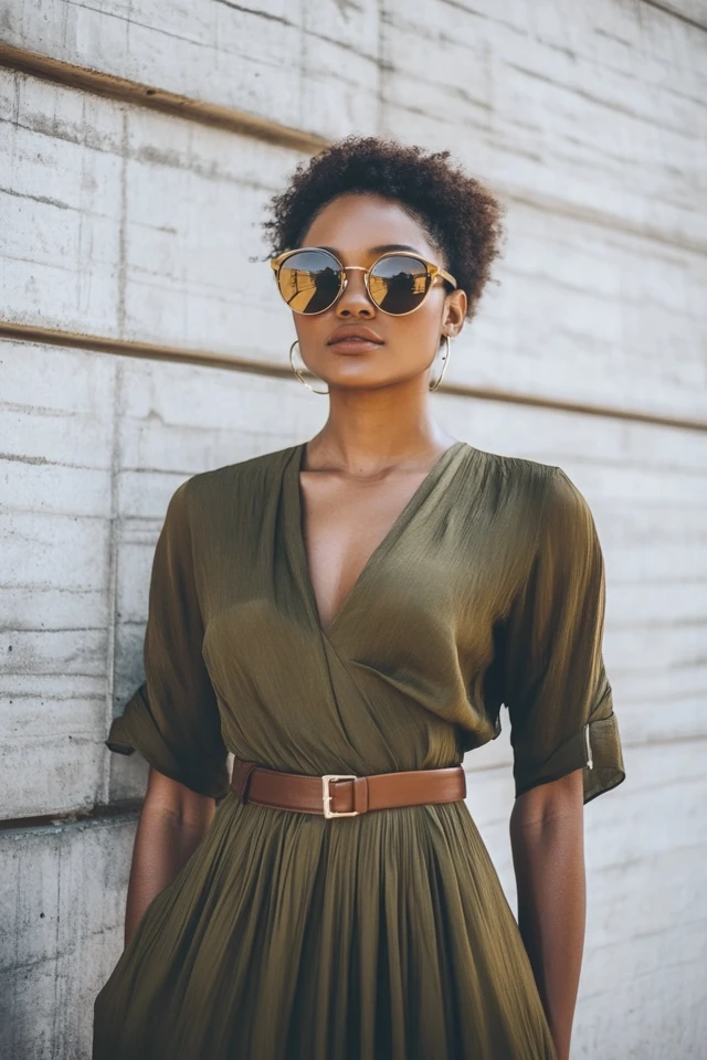 How to Style Olive and Gold in Effortless Midi Skirts - photo 3