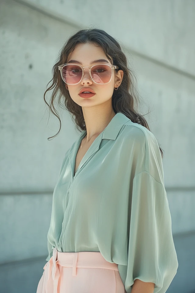Sage Green and Dusty Pink Combinations for Casual Blouses - photo 3