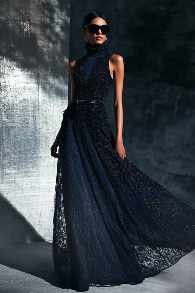 Elegant Navy Dresses for Evening Receptions - photo 3