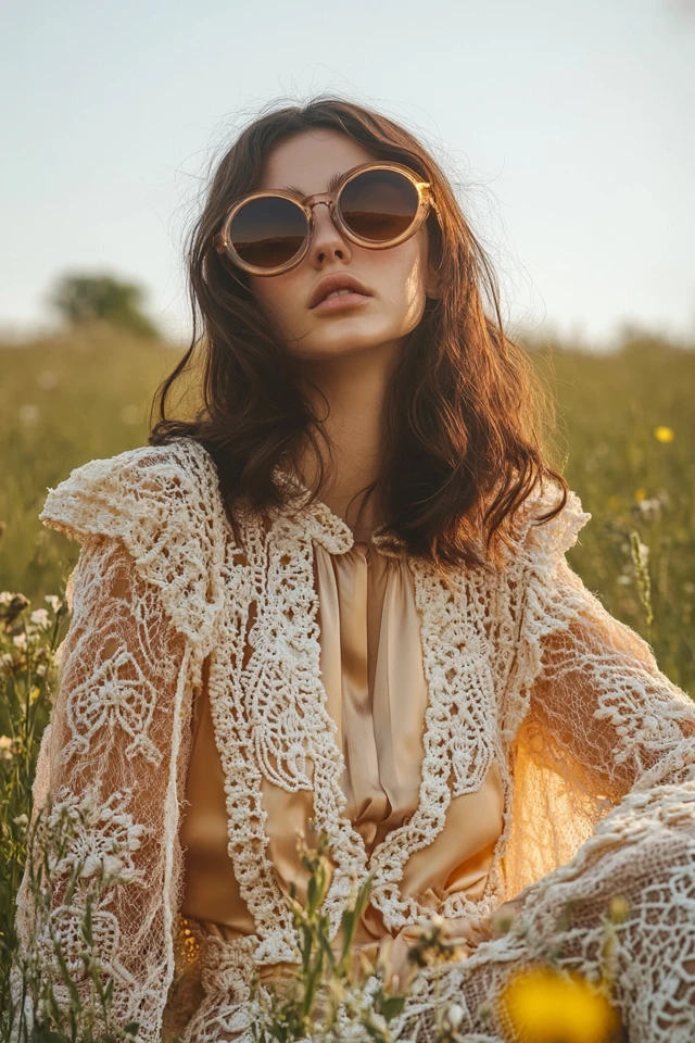 How to Pair Satin and Crochet in Bohemian Looks - photo 2