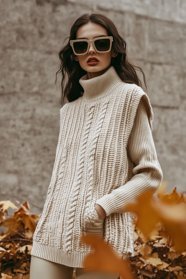 Knit Vest Dresses with Knee-High Boots for Fall - photo 3
