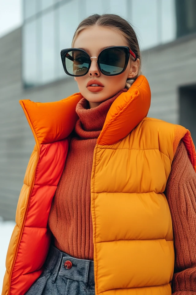 Puffer Vests in Bold Colors for Winter Occasions - photo 3