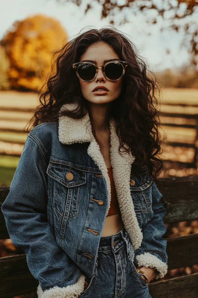 Denim Jackets with Shearling Linings for Fall Warmth - photo 3