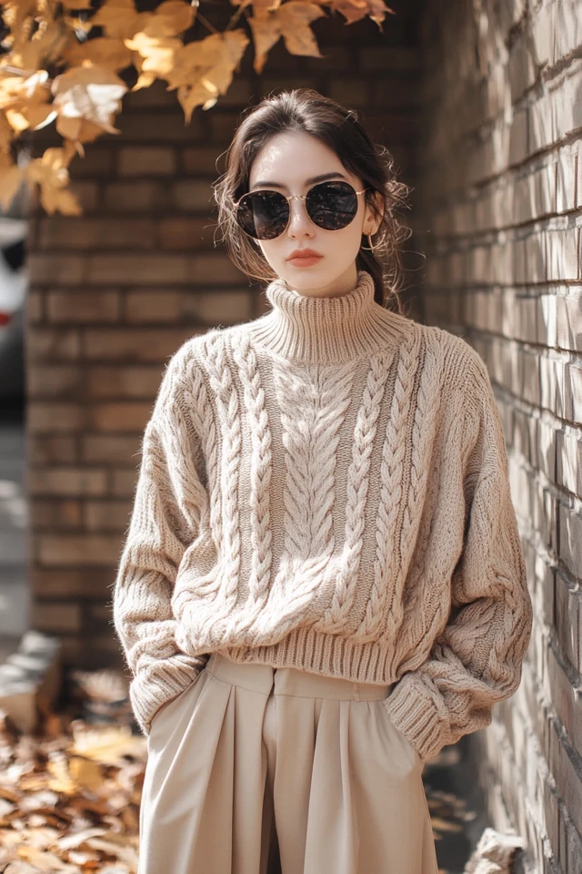 Cable Knit Sweaters in Neutral Tones for Fall Coziness - photo 3