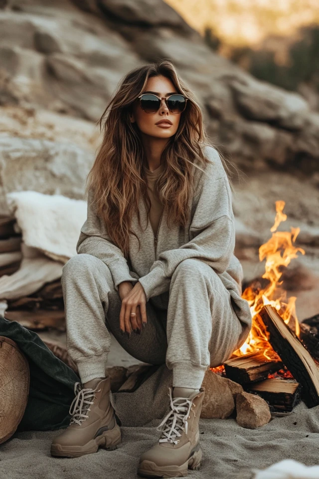 Relaxed Campfire Outfits with Comfortable Sweats - photo 3