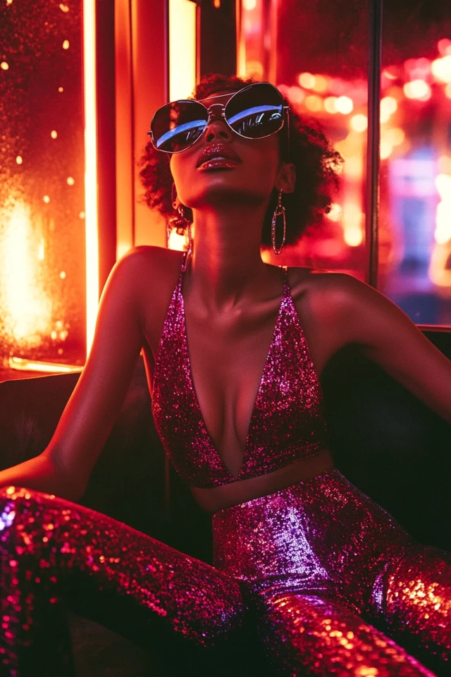 Bold Clubbing Outfits with Sequins and Metallics - photo 2