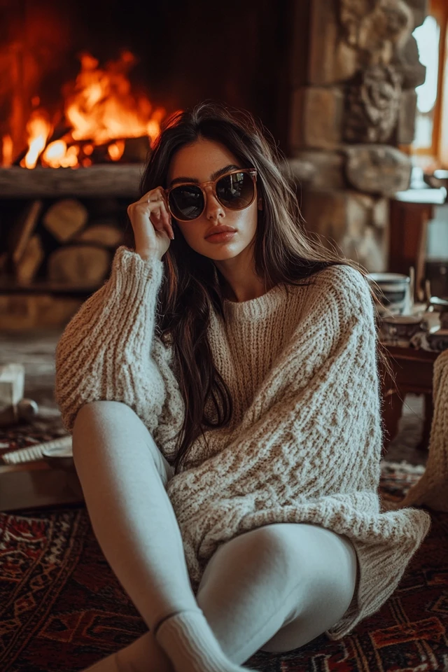 Cozy Fireside Lounge Outfits with Knitwear - photo 3