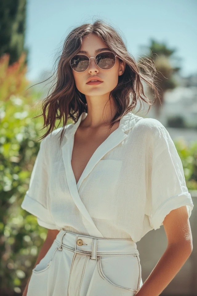 Combining Soft Linen and Rigid Denim in Summer Outfits: The Perfect Blend of Comfort and Style - photo 4