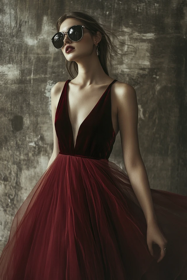 Velvet and Tulle Together for Romantic Evening Gowns: A Match Made in Elegance - photo 3