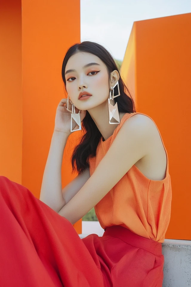 Styling Geometric Earrings with Minimalist Outfits - photo 3