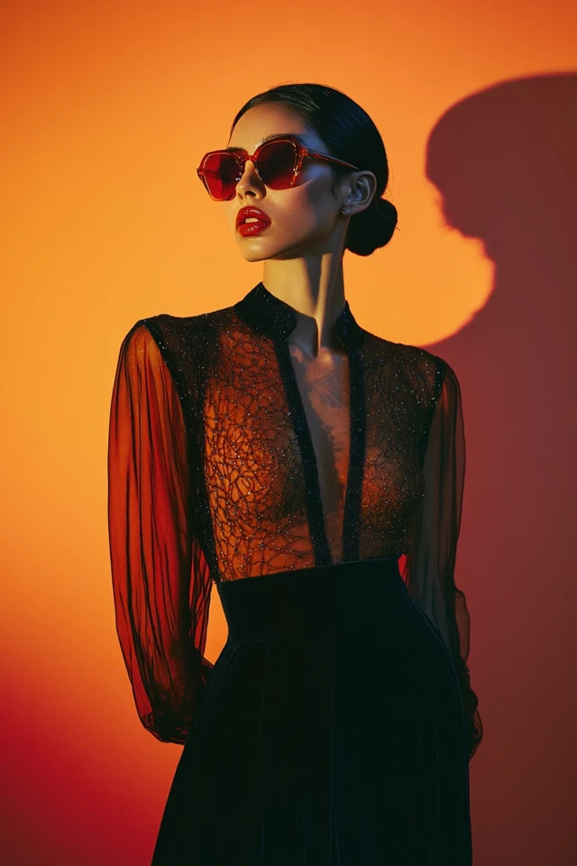 Mixing Sheer Mesh and Velvet for Dramatic Party Dresses: The Perfect Blend of Elegance and Edge - photo 3