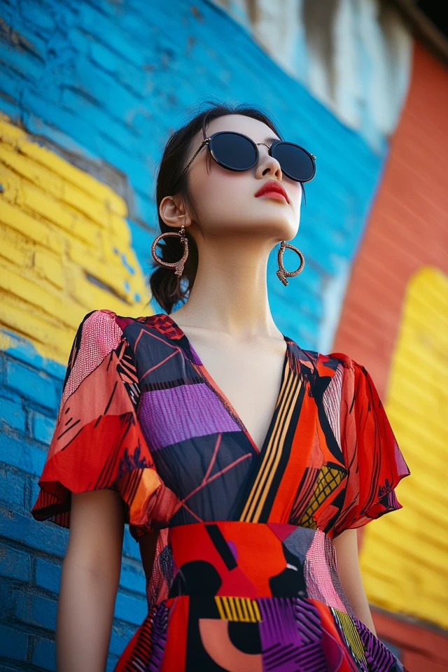 Striking Geometric Patterns in Summer Dresses: Bold, Modern, and Playful - photo 3
