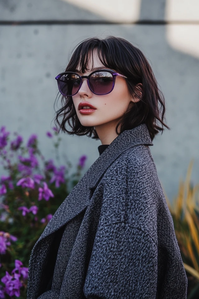 Soft Lilac and Charcoal Grey in Feminine Outerwear - photo 3