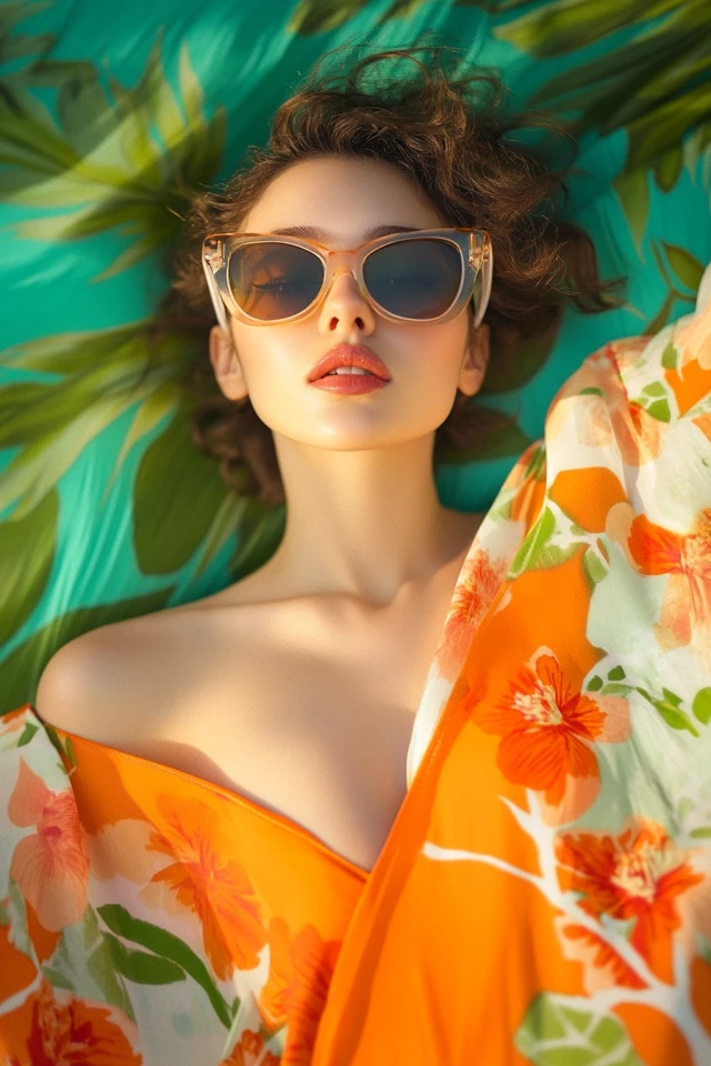 Cool Aqua and Bright Orange Combinations for Summer Dresses - photo 2
