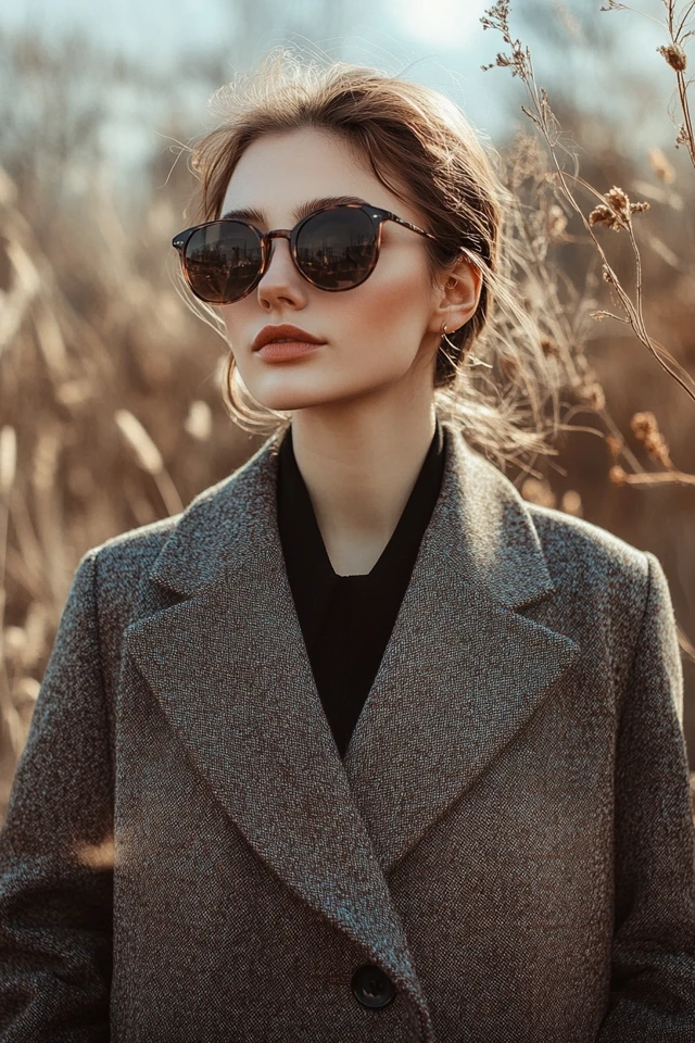 Mixing Earthy Brown and Dusty Blue for Chic Outerwear - photo 3