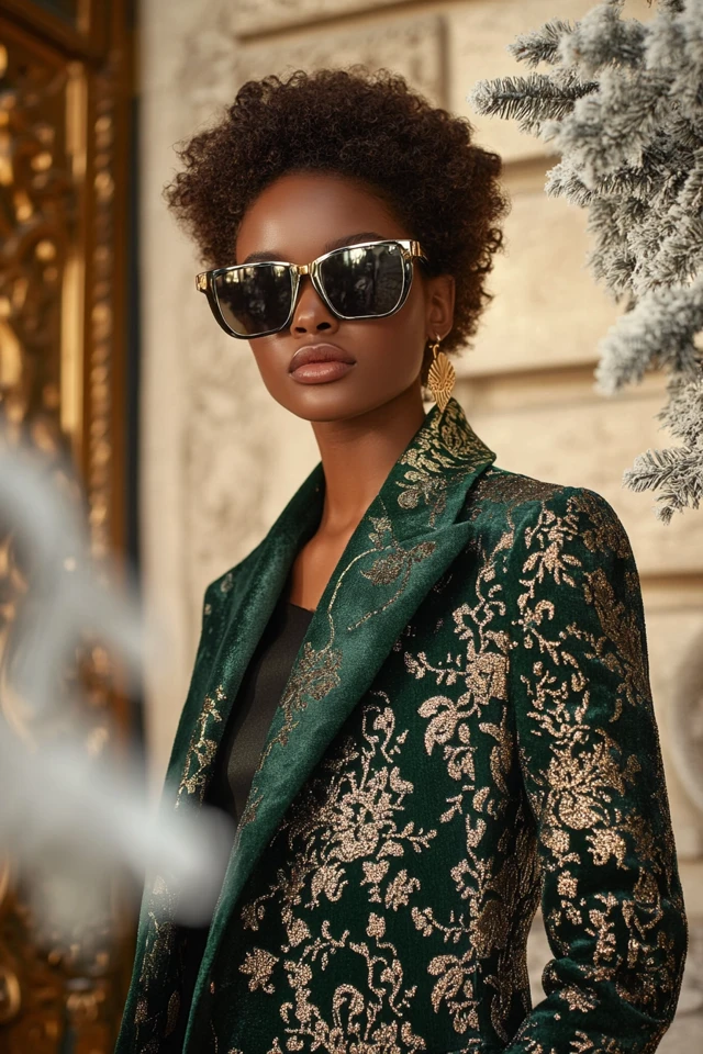 Midnight Green and Champagne: Sophisticated Outerwear Combinations - photo 3