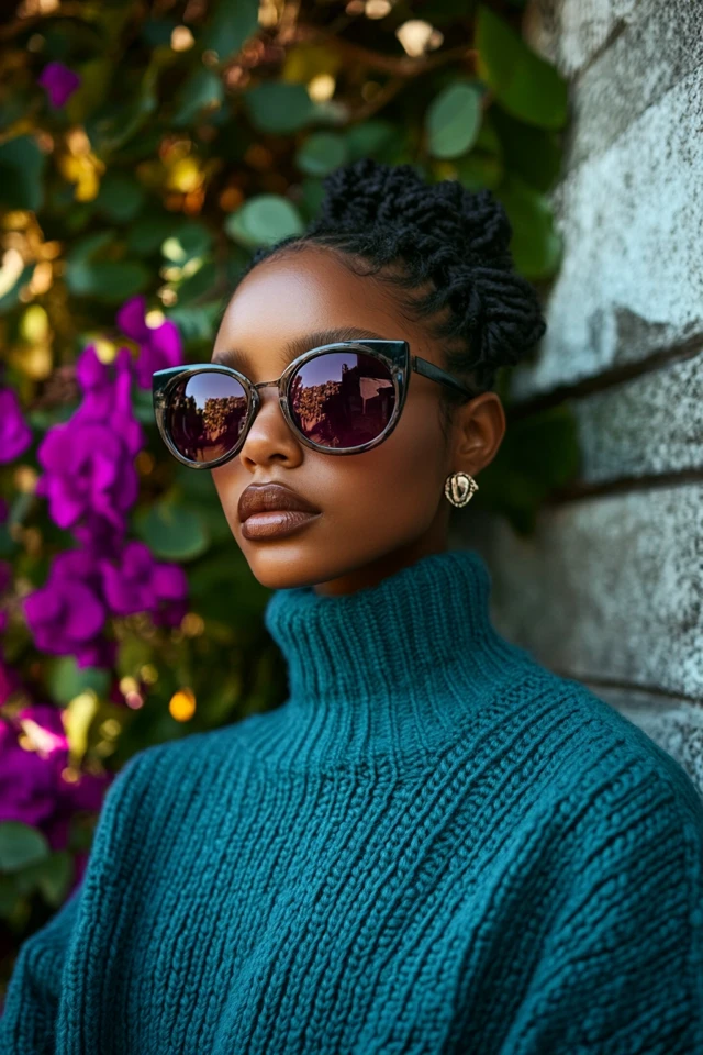 How to Style Aqua and Plum in Trendy Knitwear - photo 3