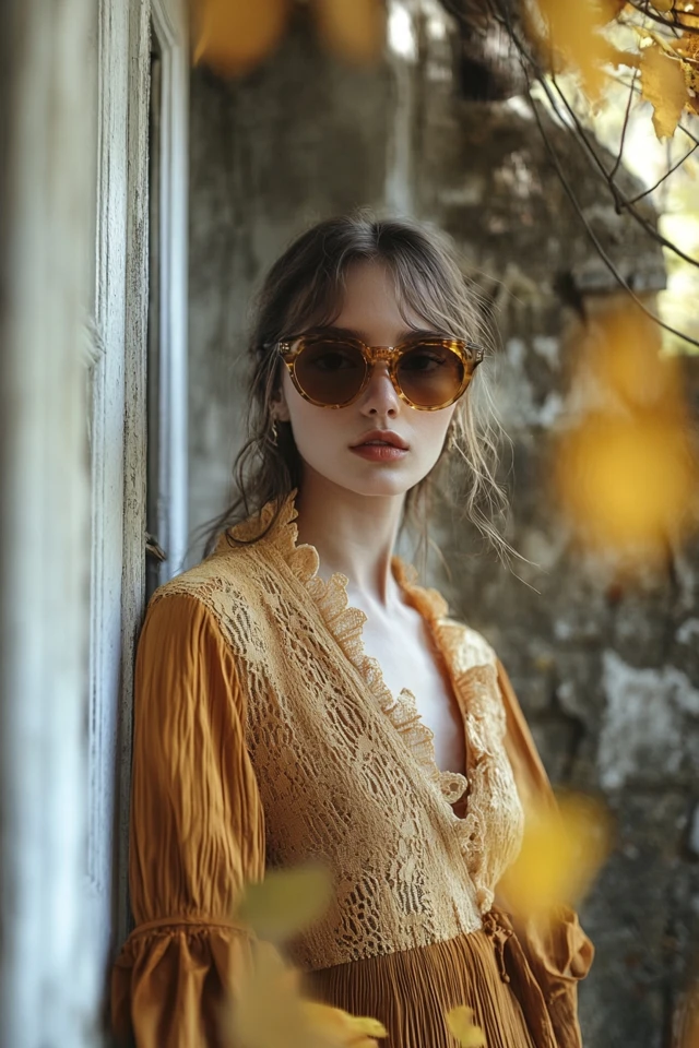 Light Yellow and Rust Layers for Fall Dresses: A Harmonious and Cozy Palette - photo 3