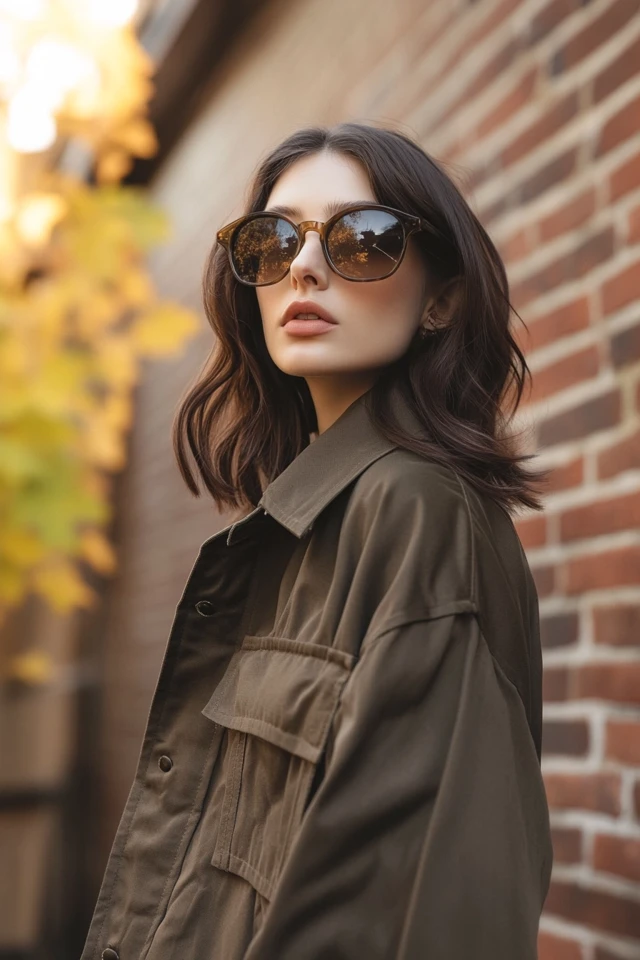 Pairing Chocolate and Sage Green in Warm Fall Jackets: A Cozy and Sophisticated Duo - photo 3