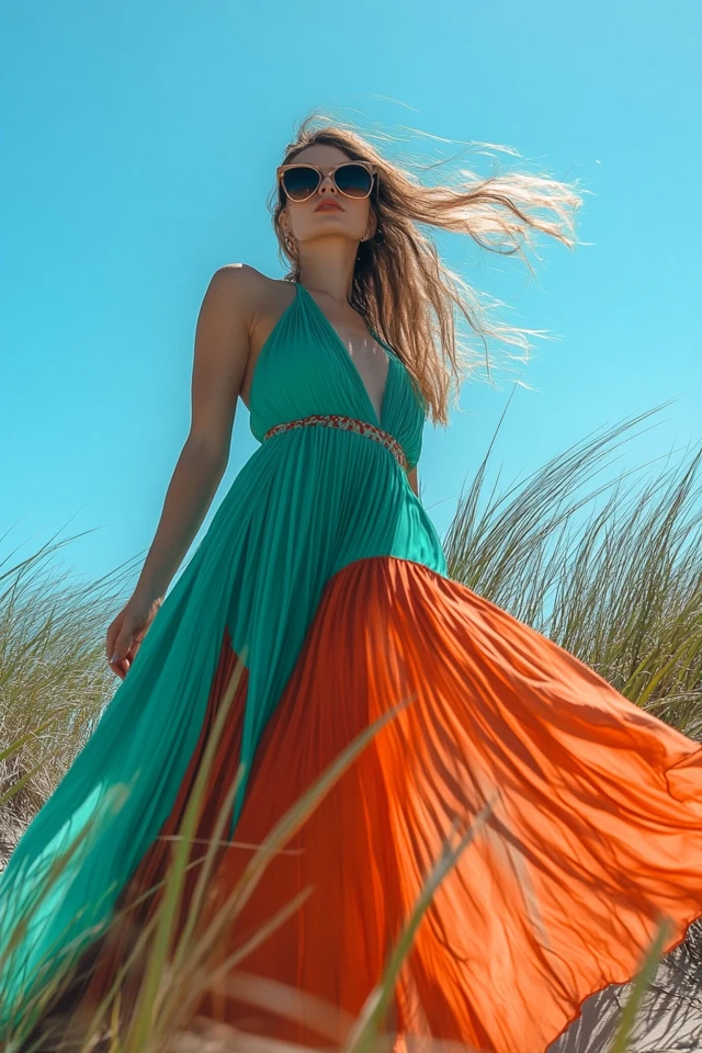 Aqua and Burnt Orange Palettes for Beach Maxi Skirts: Vibrant and Breezy Summer Style - photo 3
