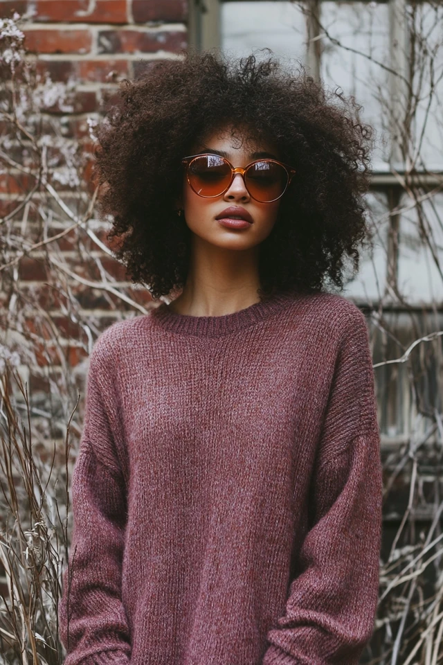 How to Mix Warm Rust and Cool Lavender in Knit Dresses: A Unique Blend of Warmth and Softness - photo 3