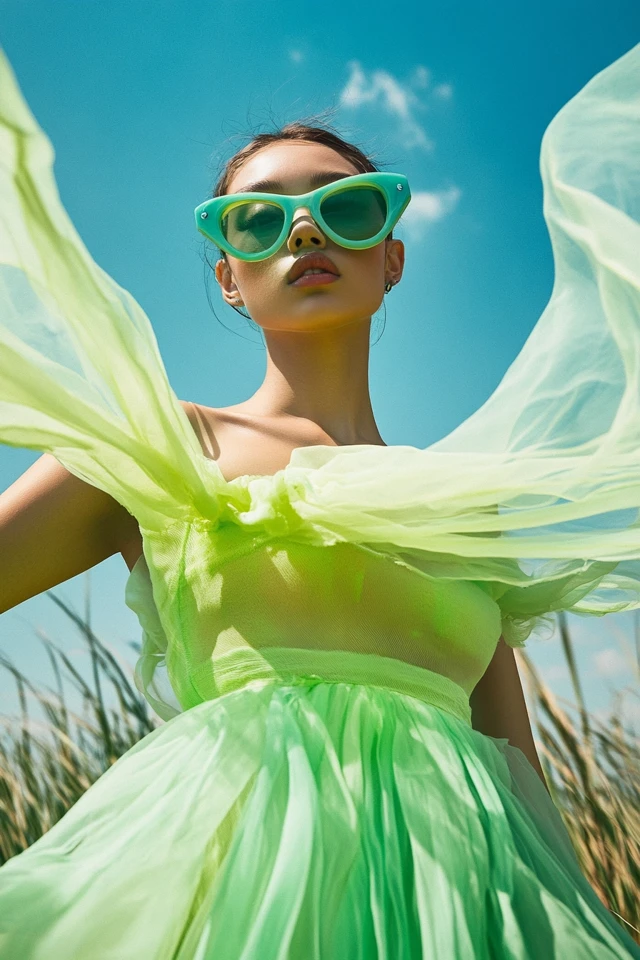 Playful Lime Green and Aqua in Breezy Summer Looks: A Vibrant and Refreshing Combination - photo 3