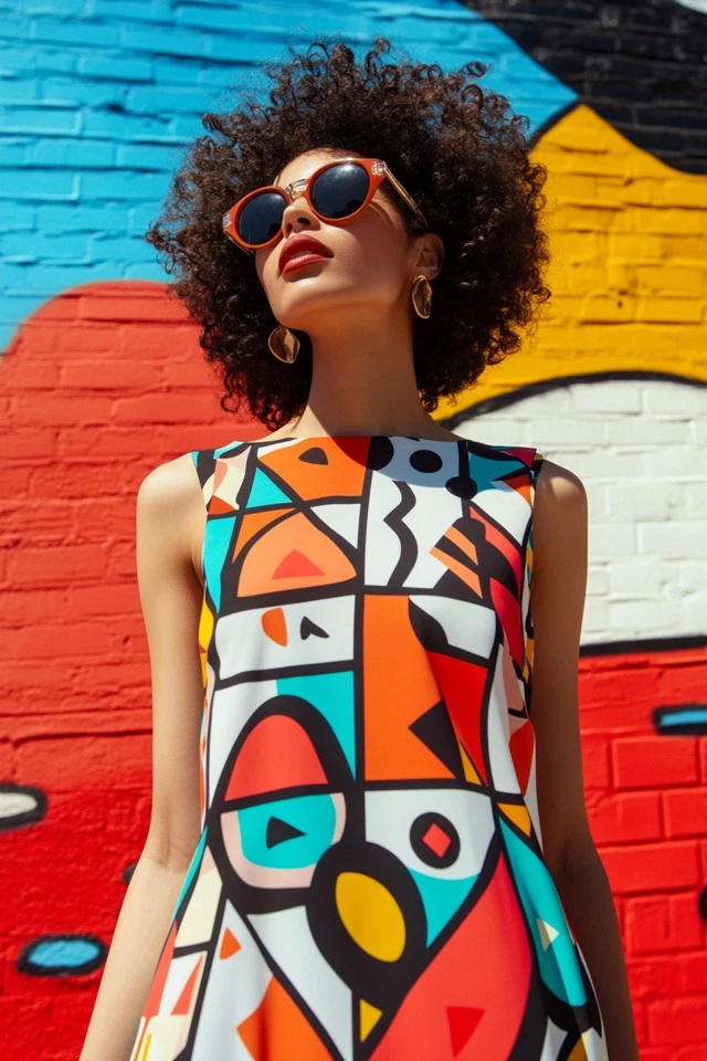 Striking Geometric Patterns in Summer Dresses: Bold, Modern, and Playful - photo 7