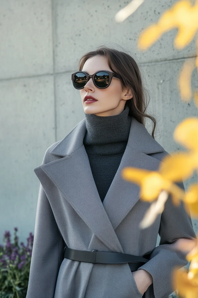 Soft Lilac and Charcoal Grey in Feminine Outerwear - photo 7