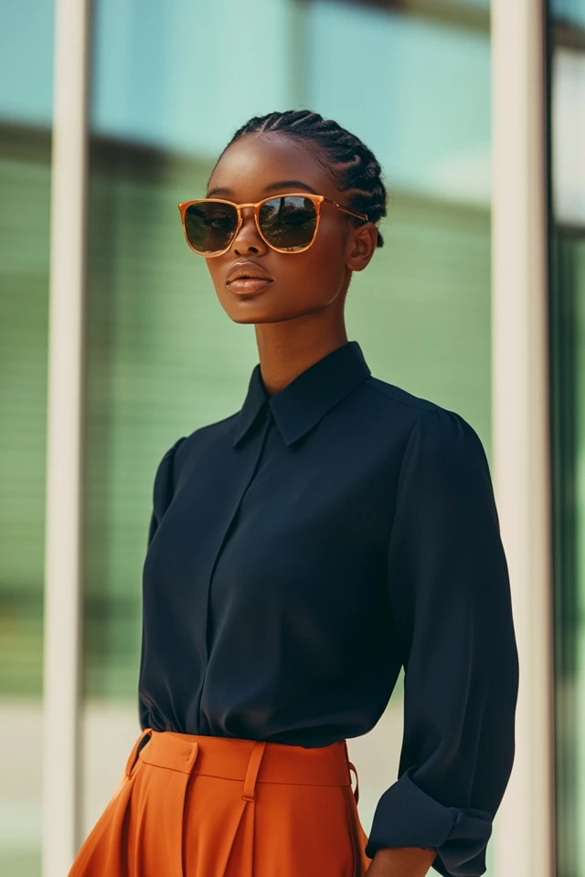 Pairing Navy with Warm Peach in Polished Workwear - photo 7