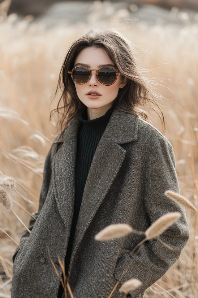 Mixing Earthy Brown and Dusty Blue for Chic Outerwear - photo 7