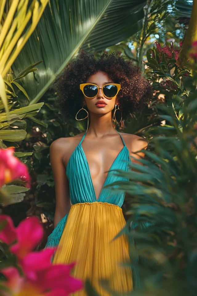 Aqua and Mustard Combinations for Bright Vacation Dresses - photo 7