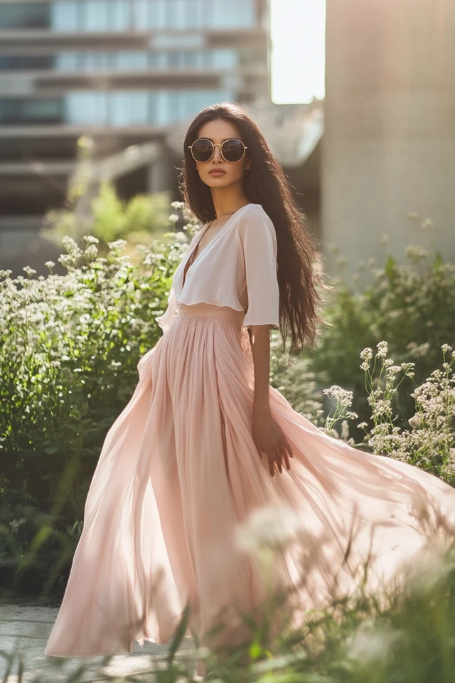 Mixing Blush Pink and Warm Grey in Feminine Outfits