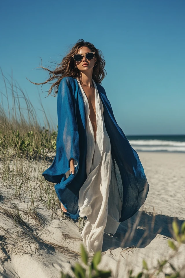 Cobalt Blue and Sand: Perfect Combinations for Stylish Beach Cover-Ups - photo 2