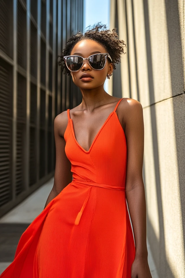 Blending Steel Grey and Vibrant Coral in Power Dresses - photo 7
