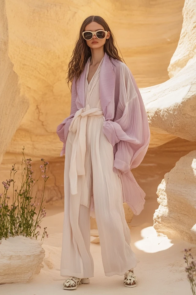 Soft Lilac and Neutral Beige in Transitional Layers: A Sophisticated and Effortless Pairing - photo 7