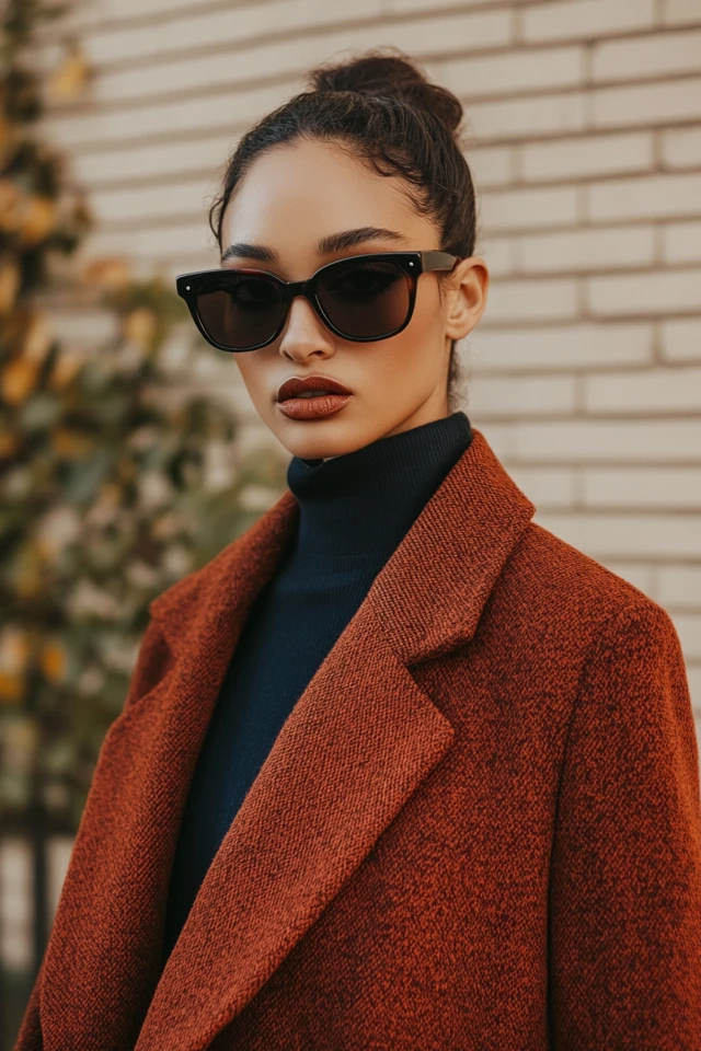 The Best Rust and Navy for Trendy Outerwear: A Striking and Modern Pairing - photo 7