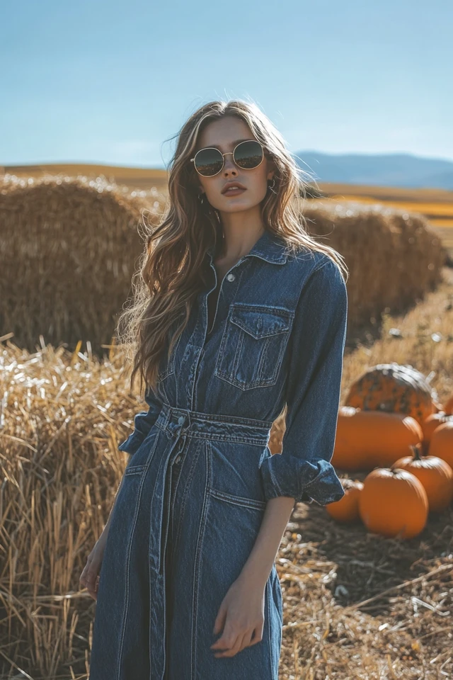Playful Denim Dresses for Fall Farm Festivals: The Perfect Blend of Comfort and Charm - photo 7