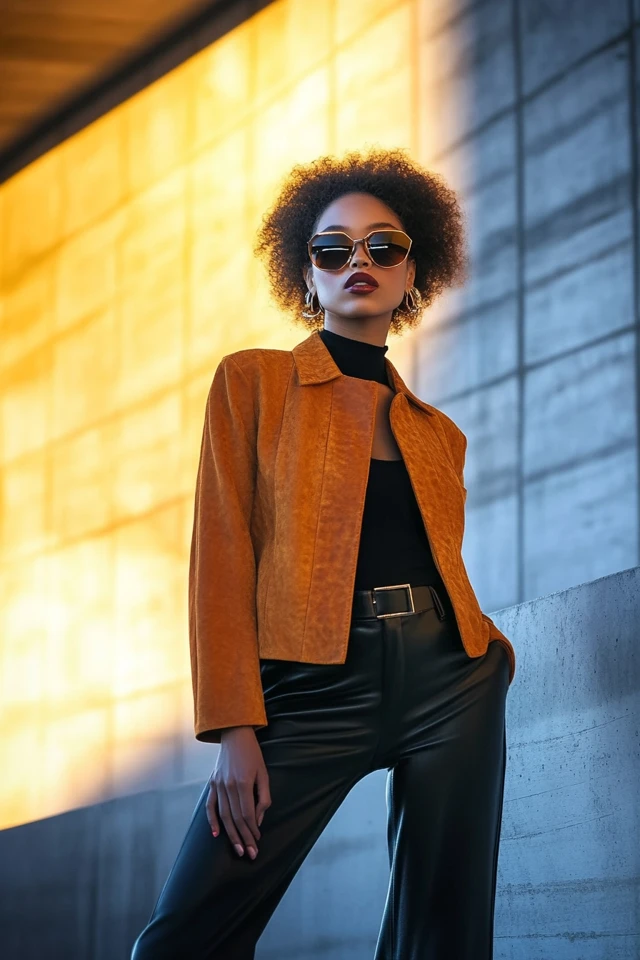 Pairing Suede and Faux Leather in Statement Jackets: A Perfect Blend of Texture and Edge - photo 7