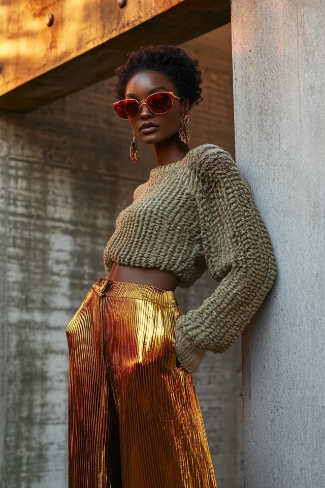 Combining Satin and Knits for Contrasting Textures: A Perfect Blend of Elegance and Comfort - photo 7