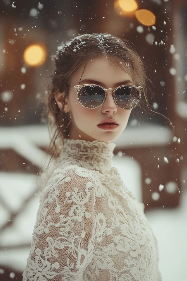 Pairing Lace with Knits for Elegant Winter Dresses: Combining Warmth and Sophistication - photo 7