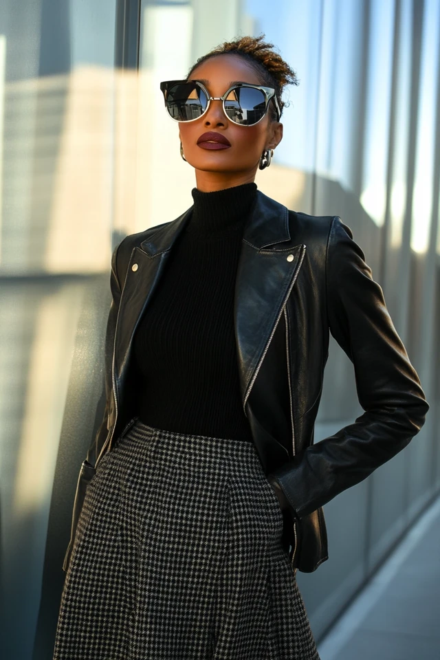 Mixing Leather and Tweed for Structured Workwear: Power Dressing with a Modern Edge - photo 7
