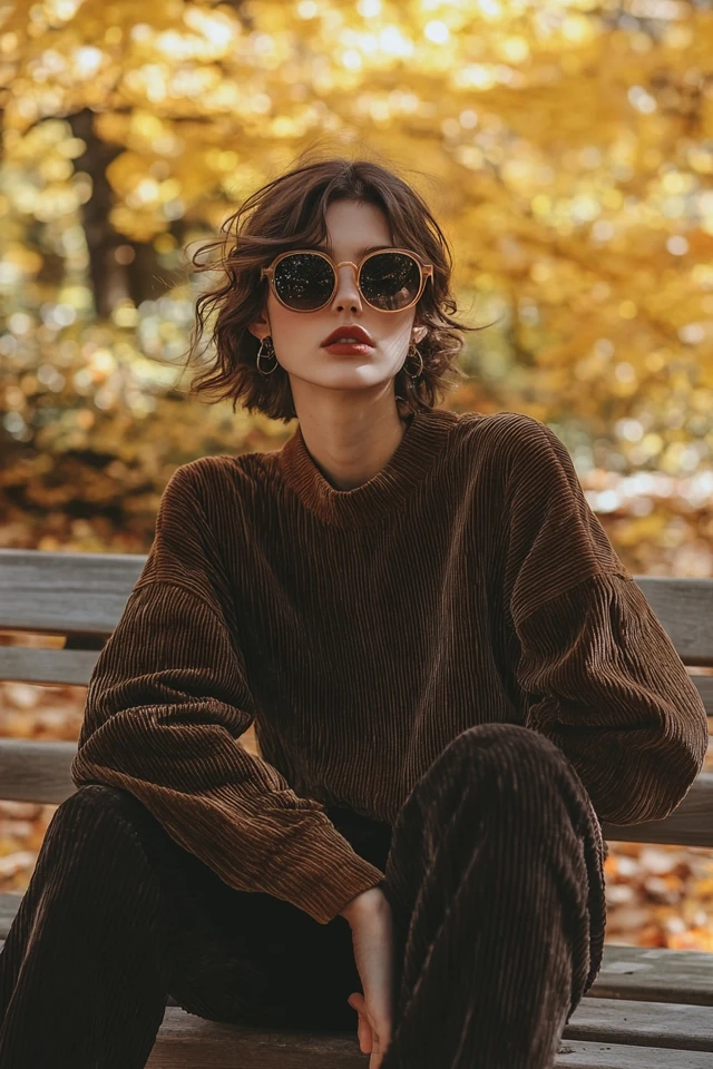 Pairing Corduroy and Knit Fabrics for Warm Layers: Cozy and Chic Cold-Weather Styling - photo 7