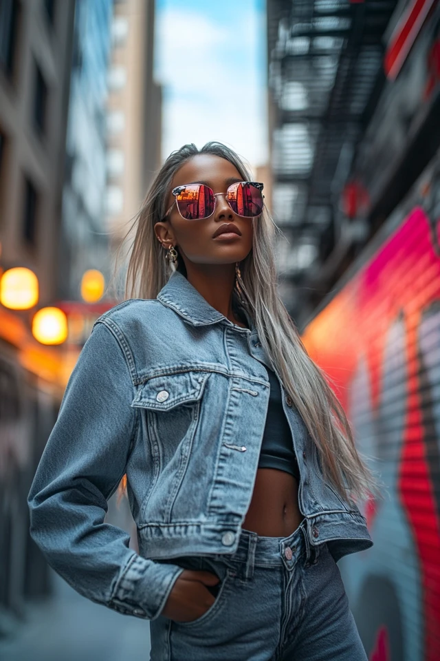 Denim and Metallics for Edgy Everyday Looks - photo 6