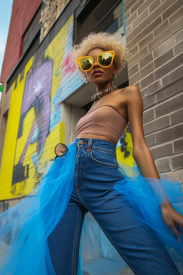 Denim and Tulle in Unique Everyday Outfits - photo 7