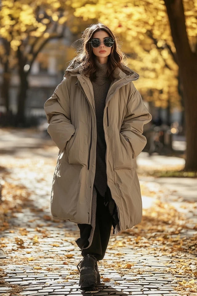 Oversized Parkas in Neutral Tones for Fall Layering - photo 7