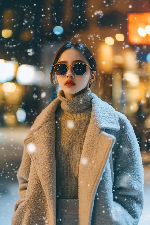 Soft Turtlenecks Under Wool Coats for Winter Warmth - photo 7