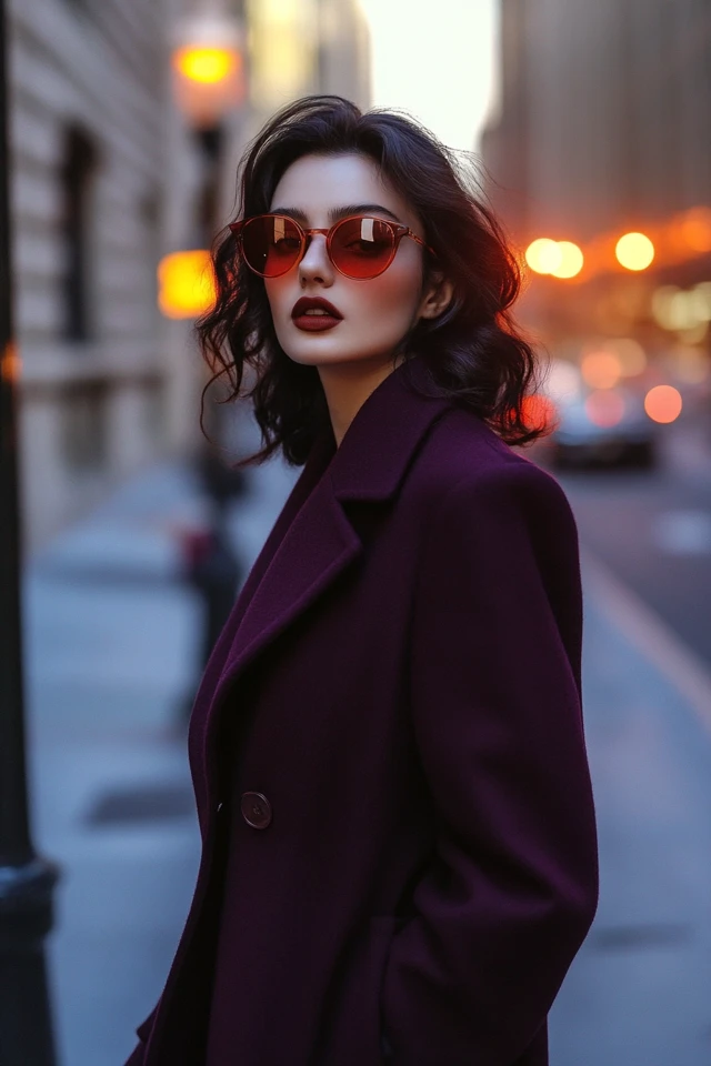 Luxe Wool Coats in Jewel Tones for Fall Evening Wear - photo 7