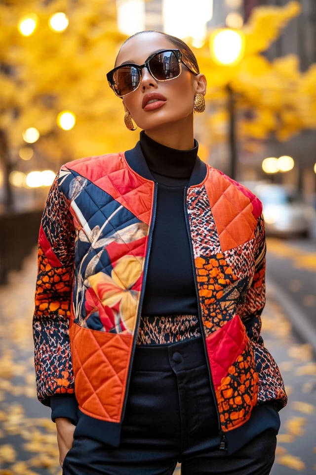 Quilted Jackets with Bold Prints for Fall Statements - photo 7